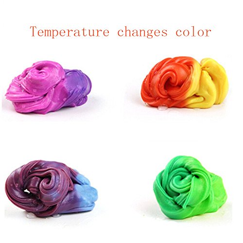 Ahyuan Slime Putty Heat Sensitives Bouncing Temperature Sensor Color Changing Creative Hand Mud Super Soft Non-Sticky Fluffy Foam Clay for Kids and Adults 2.5 Ounce - Thumbnail 2