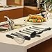Kitchen Utensils, 9 Pieces Silicone and Stainless Steel Cooking Utensils set, Nonstick Non-Scratch Kitchen Tools- Spoon, Whisk, Spatulas, Skimmer, Ladle, Serving Tongs, Pasta Server, Peeler (Black)