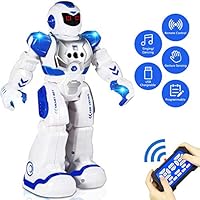 Aukfa Remote Control RC Robot Toys for Kids - Programmable Intelligent Entertainment Smart Robotics, Wireless Infrared Sensing Gesture Controller Singing Walking Dancing Robot Gift for Boys Girls