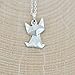 Origami Cat Necklace in Sterling Silver with 18 Inch Chain
