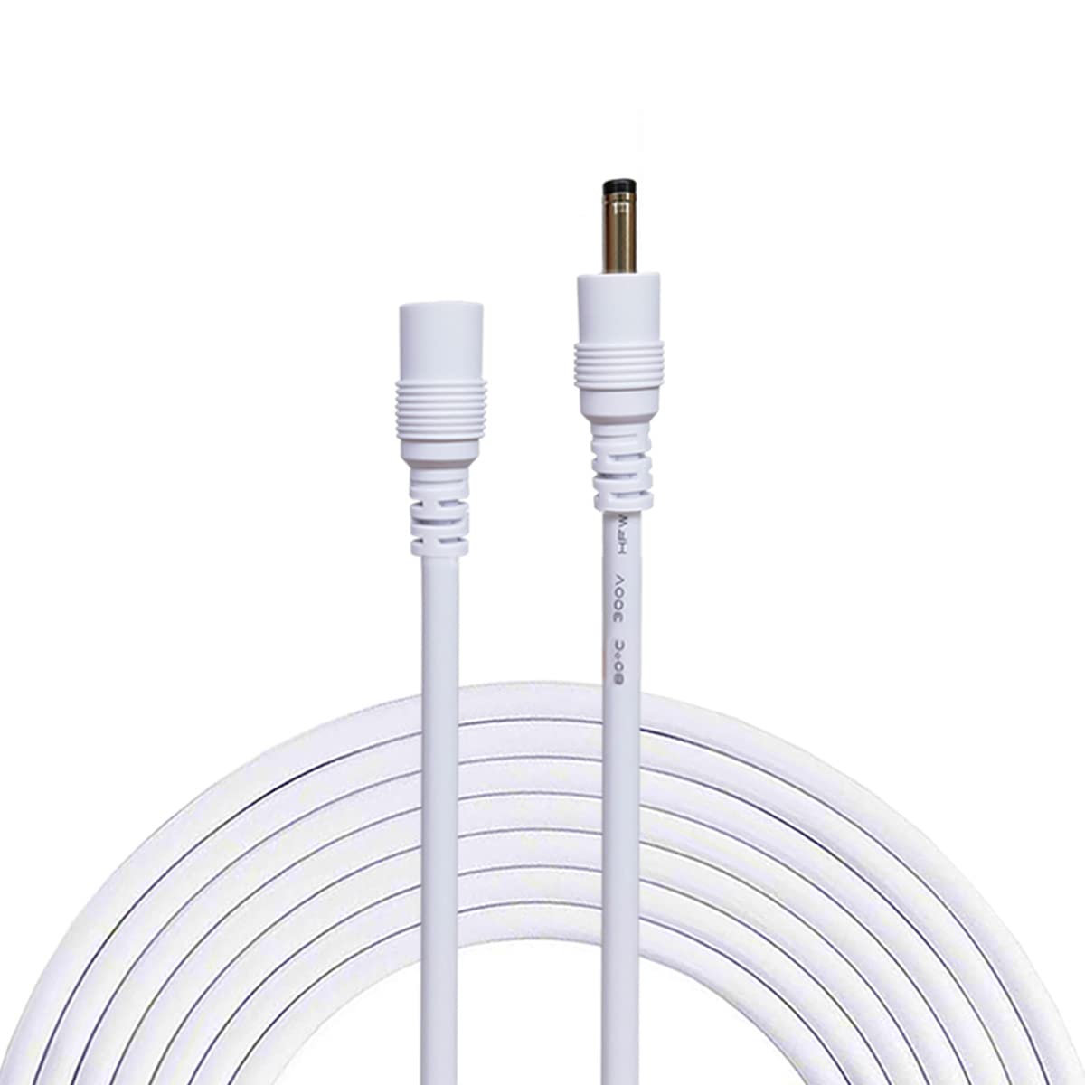 AsanWise DC Power Extension Cable, 5 Volt Male to Female Adapter Cord 1.35mm x 3.5mm, for Power Adapter, CCTV Wireless IP Camera, 2m/6.6ft - White