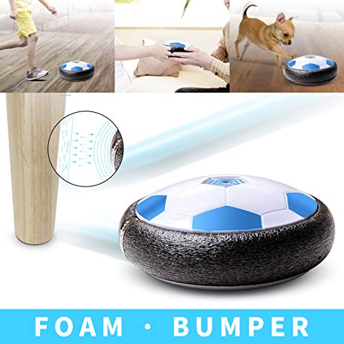 Refasy Kid Toys, Gifts for an 11 Year Old Boy Hover Soccer Toy LED Light Boys Girls Age 2 3 4 5 6 7 8-16 Year Old Birthday Gift to Indoor Outdoor Training Football Puzzle Game Sports Ball Blue