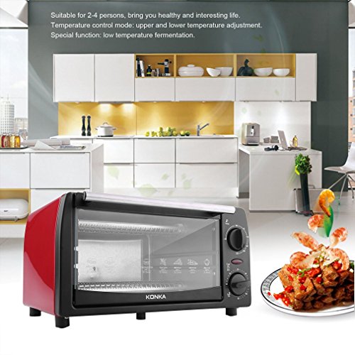 Simoner 12L Mini Electric Oven, Multifunctional Convection Countertop Toaster Oven, Household Galvanized Sheet Baking Oven with Bakeware - Thumbnail 3