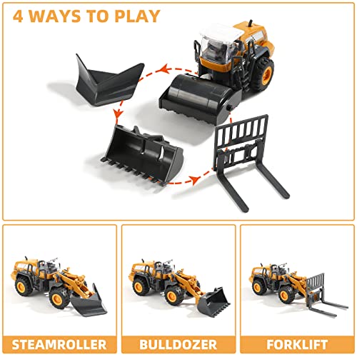 skirtoy Kids Construction Vehicles Playset with Playmat, 18" Crane Toy