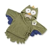 Baby Aspen My Little Night Owl Hooded Terry Spa Robe, Green, Health Care Stuffs