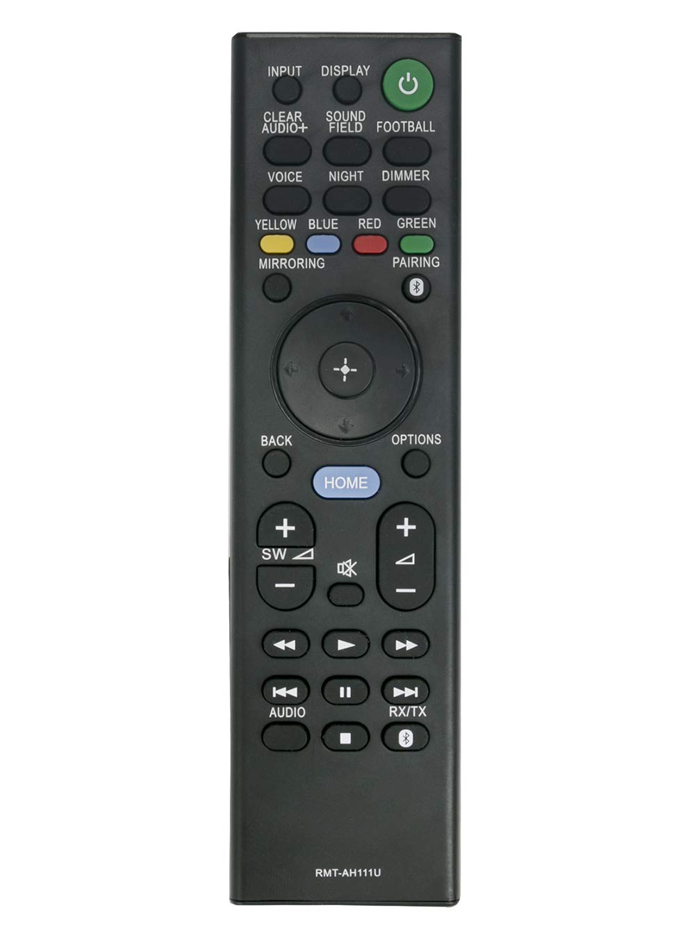 VINABTY RMT-AH111U Replacement Remote Control Fit for Sony Soundbar Home Theater System Sub RMT-AH111J RMT-AH111B RMT-AH111E HT-RT5 HT-ST9 HTRT5 HTST9 RMT-AH111E