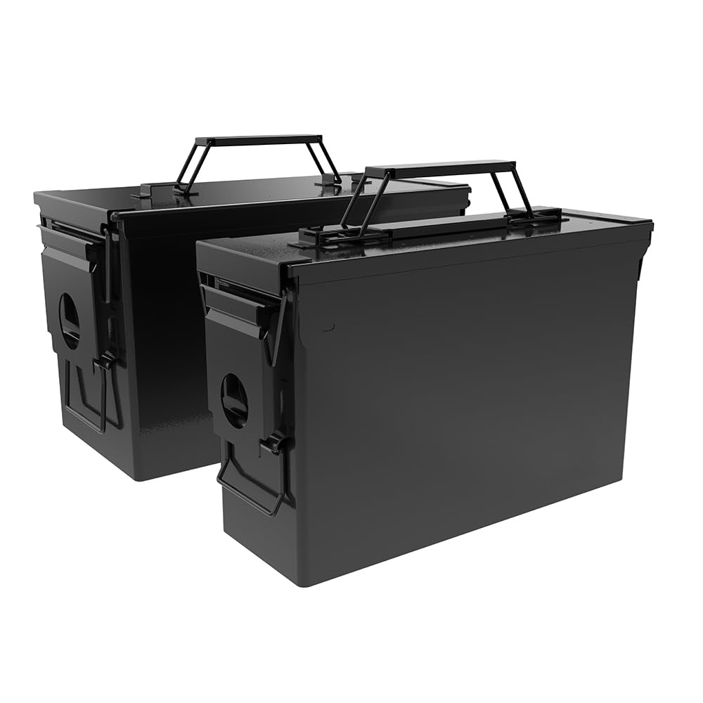 Photo 1 of HARDROCK Metal Ammo Can,Ammo Box Black (30cal+ 50cal 2pcs)