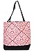 Ever Moda Damask Tote Bag (Coral Pink)