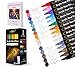 Acrylic Paint Pens for Rocks Painting Ceramic, Wood, Glass Canvas, Water Based. Set of 15 Acrylic Paint Markers by ADIS&GUYS (Medium Tip)