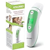 AMAZROCK Digital Infrared Thermometer Dual Mode (Forehead &amp; Ear) - FDA Approved | 1-sec Instant Read For Baby, Infant, Toddler and Adults | Automatic FEVER Warning