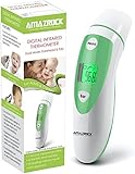 AMAZROCK Digital Infrared Thermometer Dual Mode (Forehead & Ear) - FDA Approved | 1-sec Instant Read For Baby, Infant, Toddler and Adults | Automatic FEVER Warning