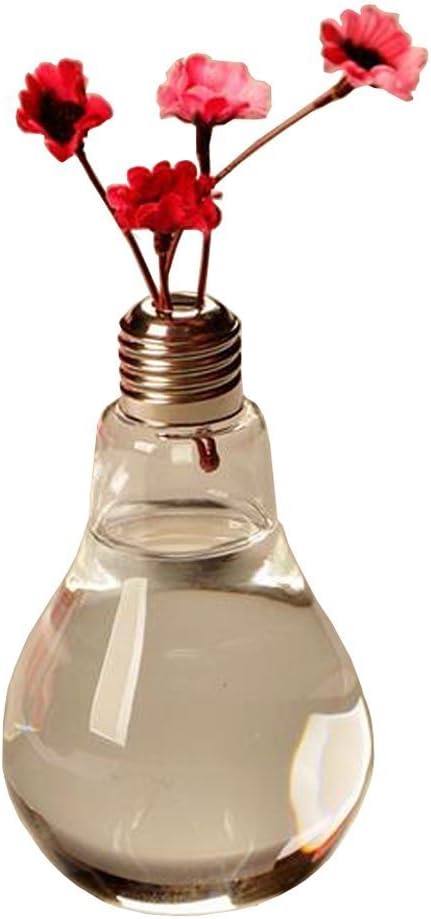 NamgiyVase Flower Pots Plant Pots Garden Pots Indoor Outdoor Planter Home Decor Light Bulb Clear Glass Vase For Plants