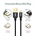 UGREEN 3 Pack Reversible Micro USB Cable 6 Feet Nylon Braided Double Sided USB Charging Cord Data Sync for Android Devices, Samsung Galaxy S7, S6, S6 Edge, S5, LG G3, G4, Nexus, Black