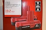 Craftsman 19.2-Volt Battery Lithium-Ion Two PP2011 Battery Packs