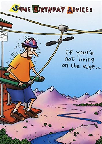 Zip Line Platform Funny Birthday Card