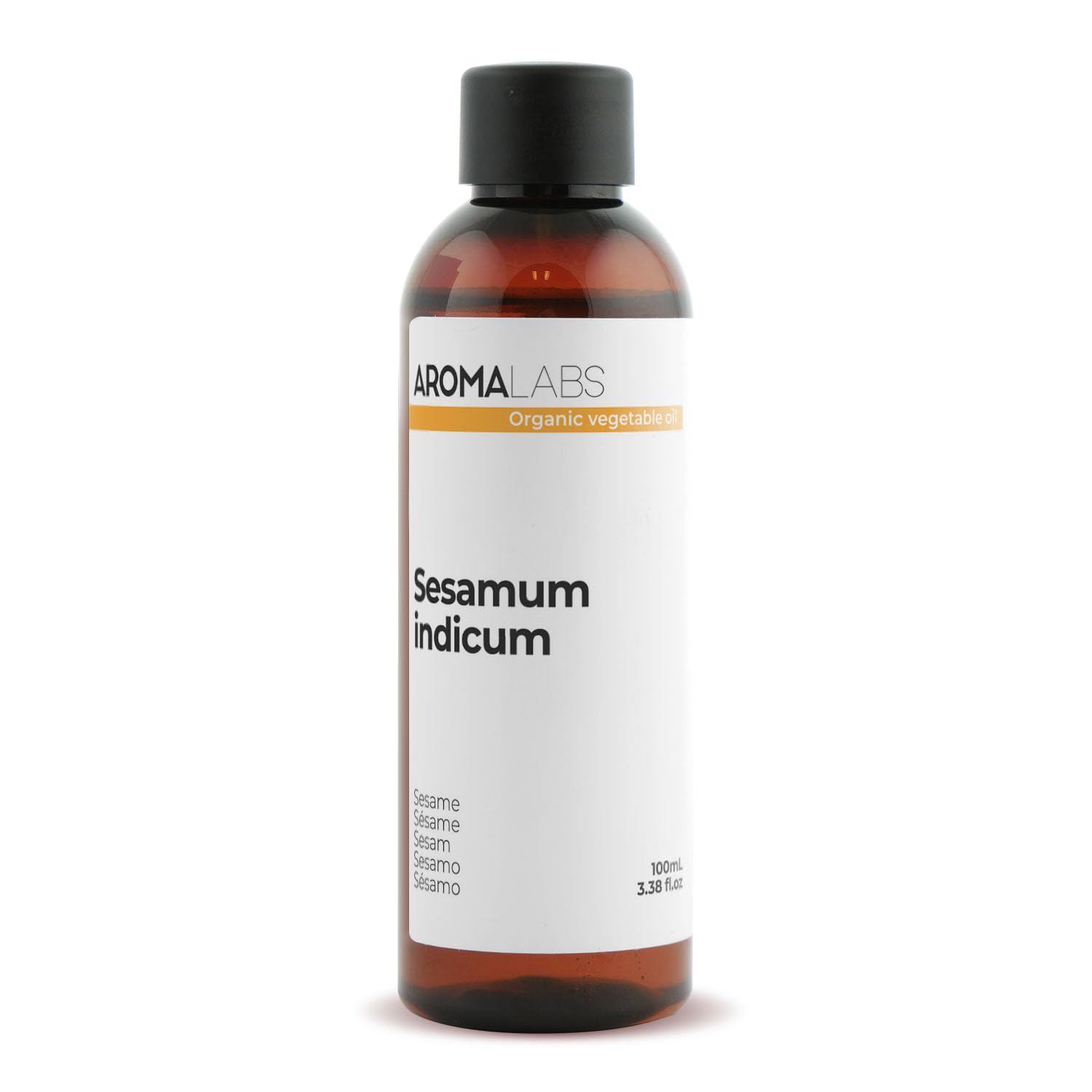 ORGANIC - SESAME SEED Oil - 100mL - 100% Pure, Natural, Cold Pressed And AB Certified - AROMA LABS (French Brand)