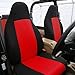 FH Group FB102112 Classic Cloth Seat Covers (Red) Full Set with Gift – Universal Fit for Cars Trucks & SUVs