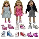 The New York Doll Collection 6 Pairs of Doll Shoes Fits 18