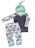 Infant Baby Kids Boys Girls Autumn Warm Clothes Tops+ Pants+ Hat Outfit Set 3Pcs