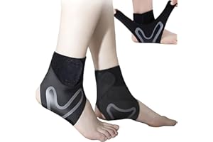 Flexguard Ankle Support Brace 1 Pair Adjustable Strap Compression Wrap Non-Slip Stabilizer for Sports Daily Wear & Injury Rec