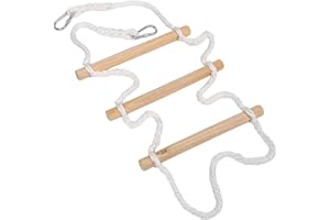 MOLUCKFU Rope Ladder for Bunk Beds and Playgrounds 59.05X16.14X1.18In Hanging Climbing Ladder with Wood Rungs Easy Installati