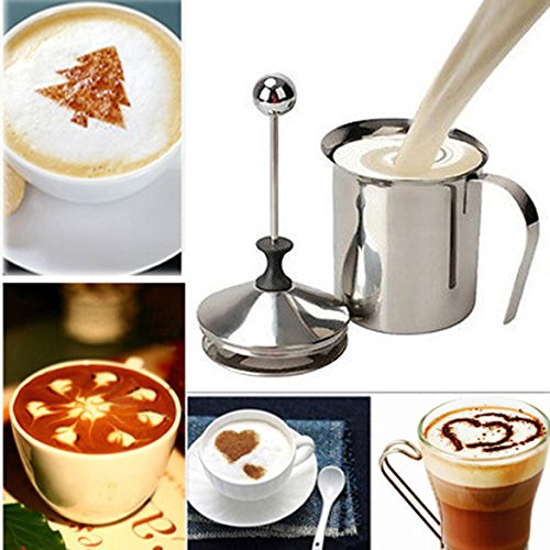 Push and Cream Barista Accessories Coffee Gadget Foam Maker Milk Creamer Kitchen Tool Fancy Coffee Machine Kitchen Decoration Perfect for Coffee shop, or as a Birthday Gift etc. CFF1 - Thumbnail 6