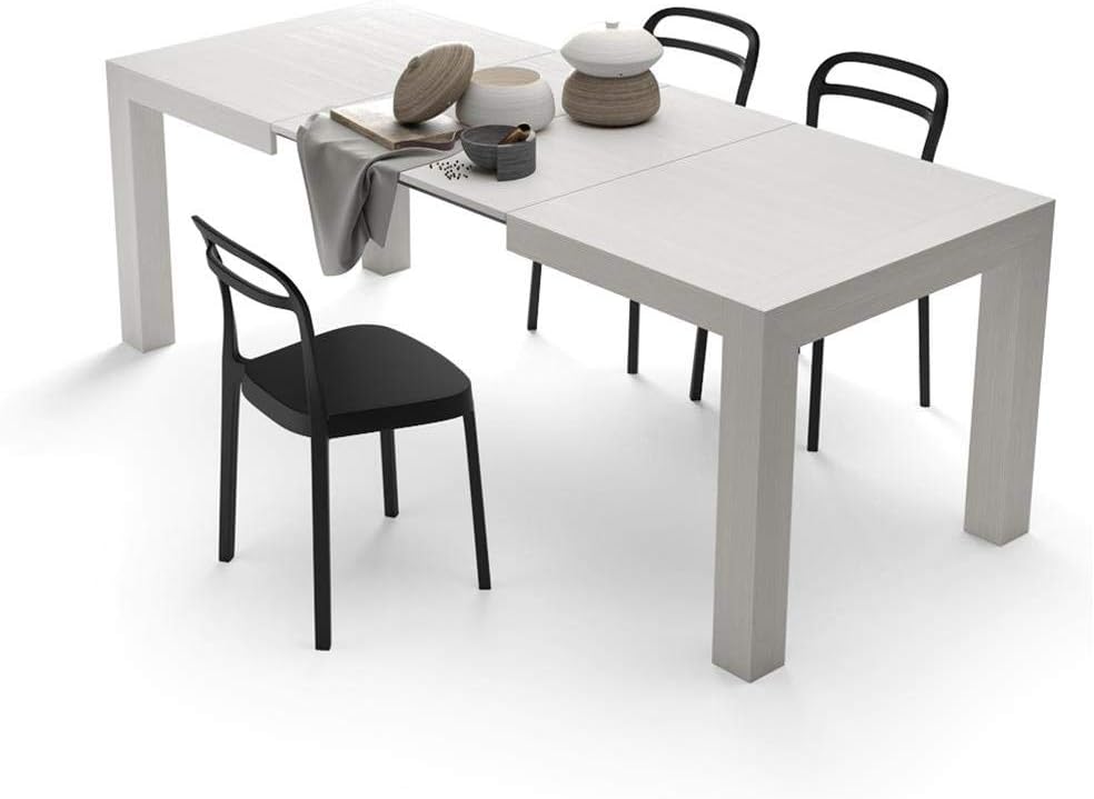 Mobilifiver Ausziehtisch Küche, Iacopo, Esche weiß, 140 x 90 x 77 cm