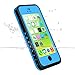 iPhone 5c Waterproof Case, iThrough Waterproof, Dust Proof, Snow Proof, Shock Proof Case with Touched Transparent Screen Protector, Heavy Duty Protective Carrying Cover Case for Iphone 5c (Blue-)