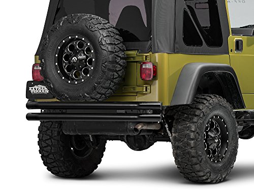 Barricade J100496 YJ TJ Double Tubular Rear Bumper - Gloss Black