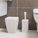 Addis Faux Rattan Square Bathroom Set Swing Bin Toilet Brush Calico Linen view 2
