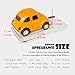 FORREST Cute Vintage Toy Car for Kids, VW Beetle 1:38 Diecast Play Vehicles Model ,Classic Design Style , Lights&Sounds Whit Multi-Color, Great Gift (Orange)
