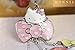 Z71 Adorable Hello Kitty & Pink Bow Charms Keychain Key Ring