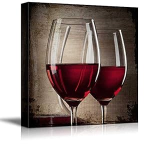 Square Red Wine in Glasses