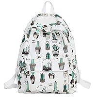 School Backpack, Cactus Travel Backpack Laptop Backpack Double-Zipper Closure College School Bookbag for Teen Girl