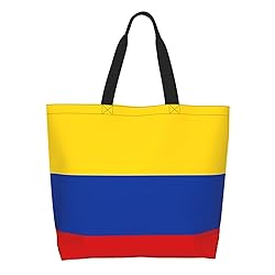 YSBYEIU Cute Colombia Flag Tote Bag For Women Men