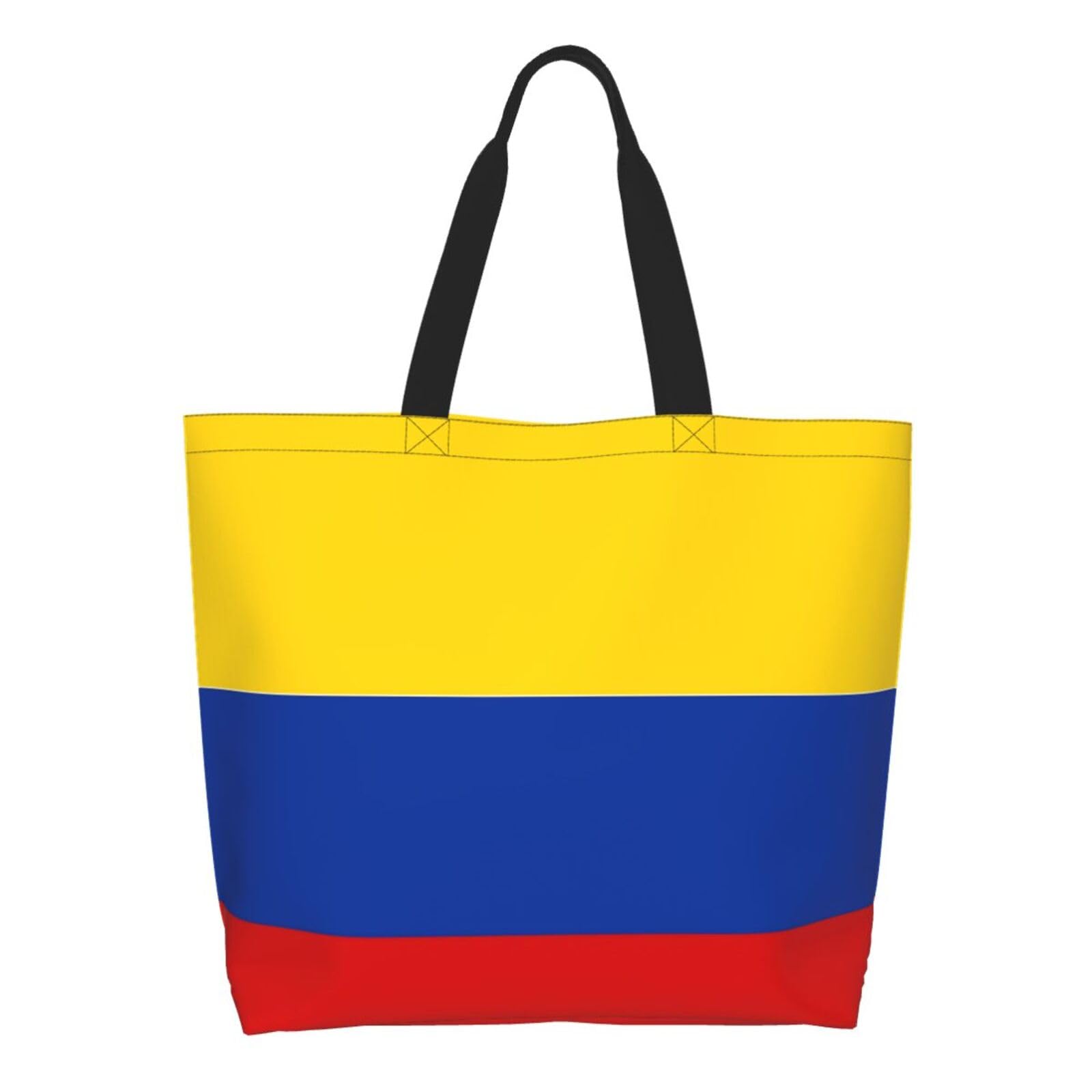 YSBYEIU Cute Colombia Flag Tote Bag For Women Men