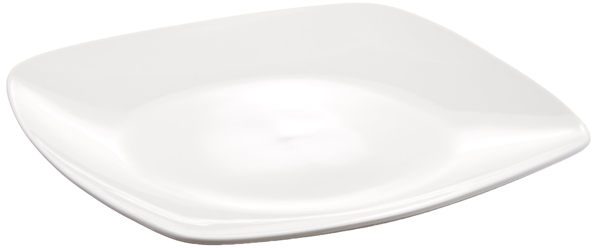 Bia Cordon Bleu Inc Bia Cordon Bleu Inc 904711 10" White Square Porcelain Dinner Plates 4 Count, White