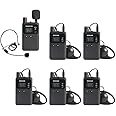 AGJ Wireless Tour Guide System, Tour Guide Microphone, Tour Guide Headsets 1 Transmitter 5 Receivers Assisted Listening Simultaneous Interpretation Translation System for Church with Charging Cables