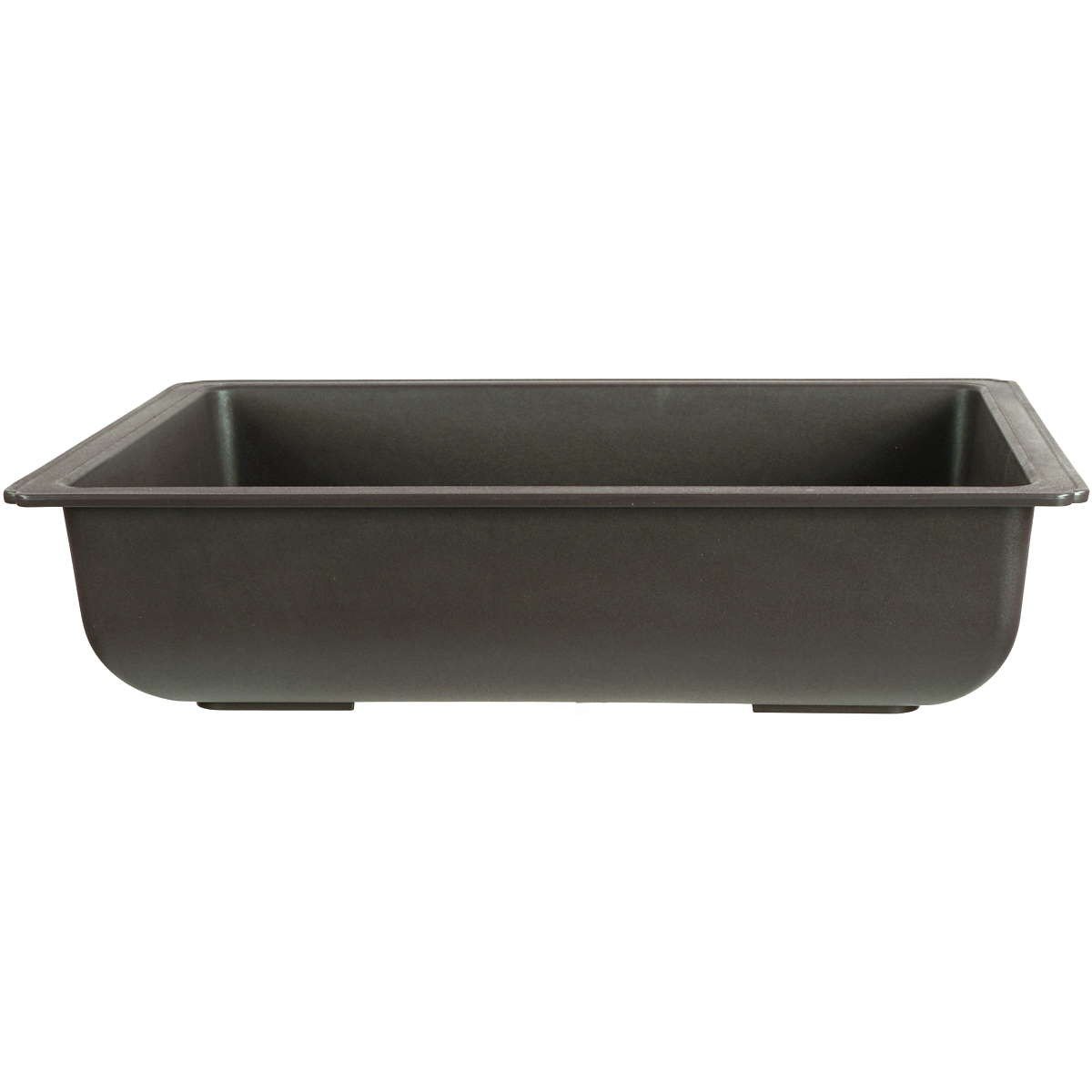 Bonsai pot 42x33.5x10.5cm dark brown rectangular plastic