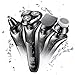 Electric Shaver Razor for Men 4 in 1 LED Rotary Shaver Beard Trimmer Nose Trimmer Facial Cleansing Brush 4 in 1 Cordless Waterproof USB Fast Charging
