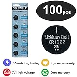 Bulk 100 Pack CR1632 3V Battery Lithium Coin Cell CELEWELL