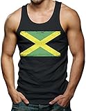 Jamaican Distressed Flag Men's Tank Top T-shirt