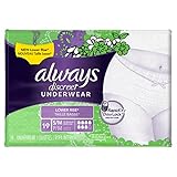 Always Discreet, Incontinence Underwear for Women, Low Rise, Moderate Absorbency, Small/Medium, 19 Count