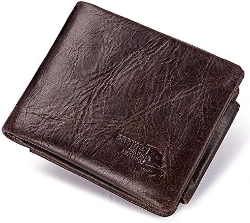 RongDuosi Vintage Cowhide Multifunctional Three Fold Men's Wallet Stylish Leather Handbag Men's Bag mens bags shoulder leather (Color : 1)