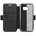 Galaxy S7 Edge Case, SHIELDON Flip Folio [Kickstand Feature] Genuine Leather Wallet Case with Credit Card Holders Cash Slot for Samsung Galaxy S7 Edge - Black