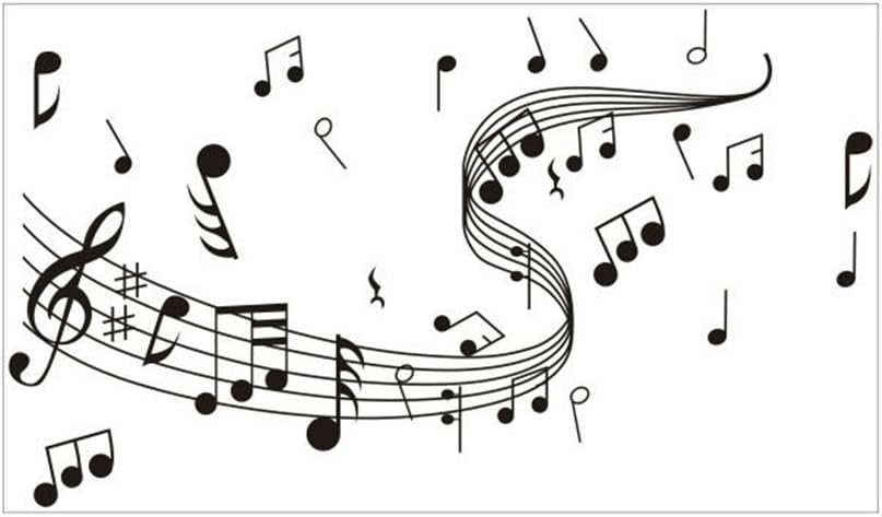 junshi11 Removable Wall Sticker Music Notes Notation Band Wall Art Decals ;Living Room Home Decor Gift A