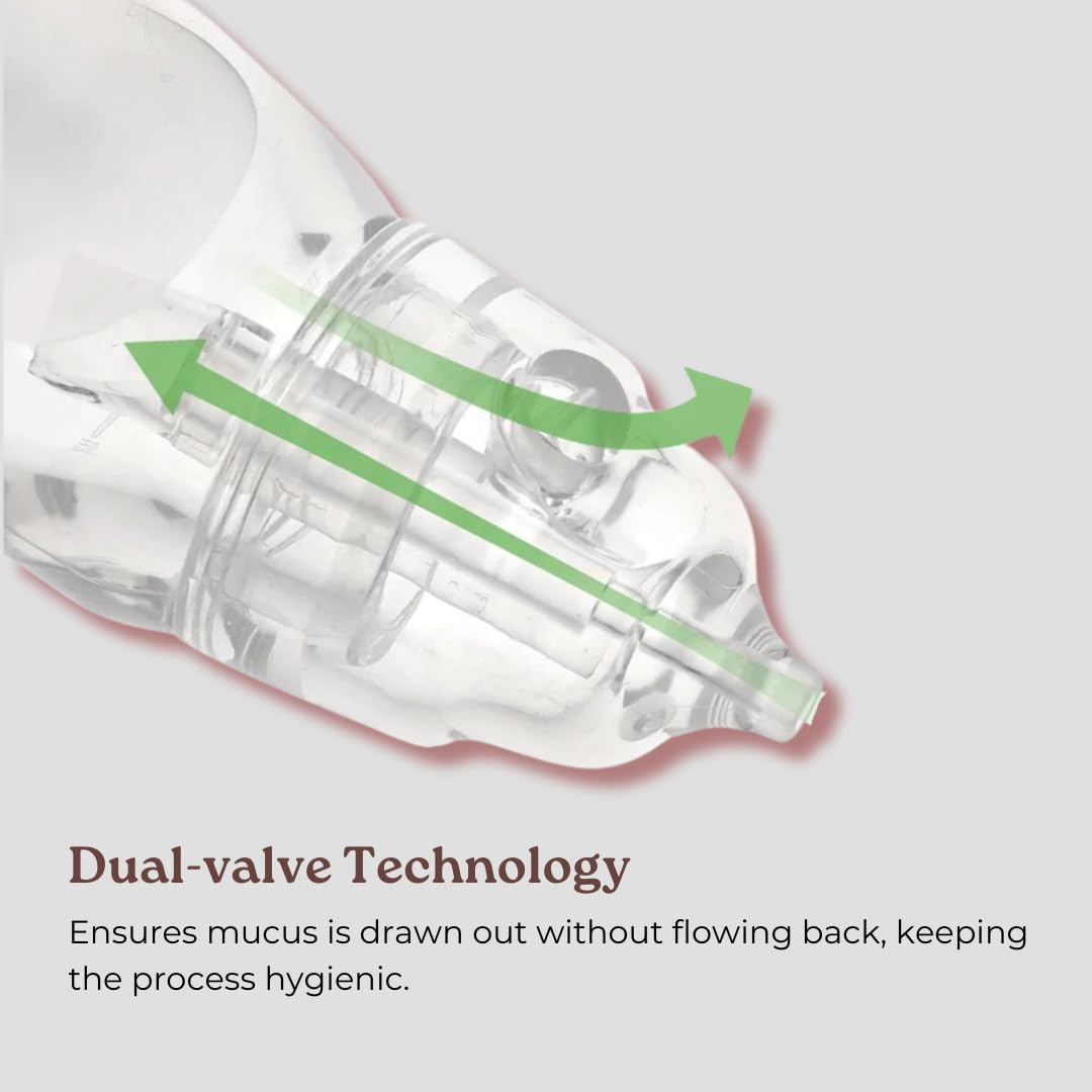 Haakaa Penguin Nasal Aspirator for Baby – Blocked Nose Relief: Works by Suction – BPA, PVC & Phthalate-Free – Food-Grade Silicone – Easy-to-Clean – Fluid Measurement