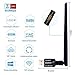 ANEWISH WiFi Adapter ac600Mbps Wireless USB Adapter 5GHz/2.4GHz Dual Band Network WLAN Card with 5dBi External Antenna Compatible PC/Laptop/Tablet (WIFI-600M)