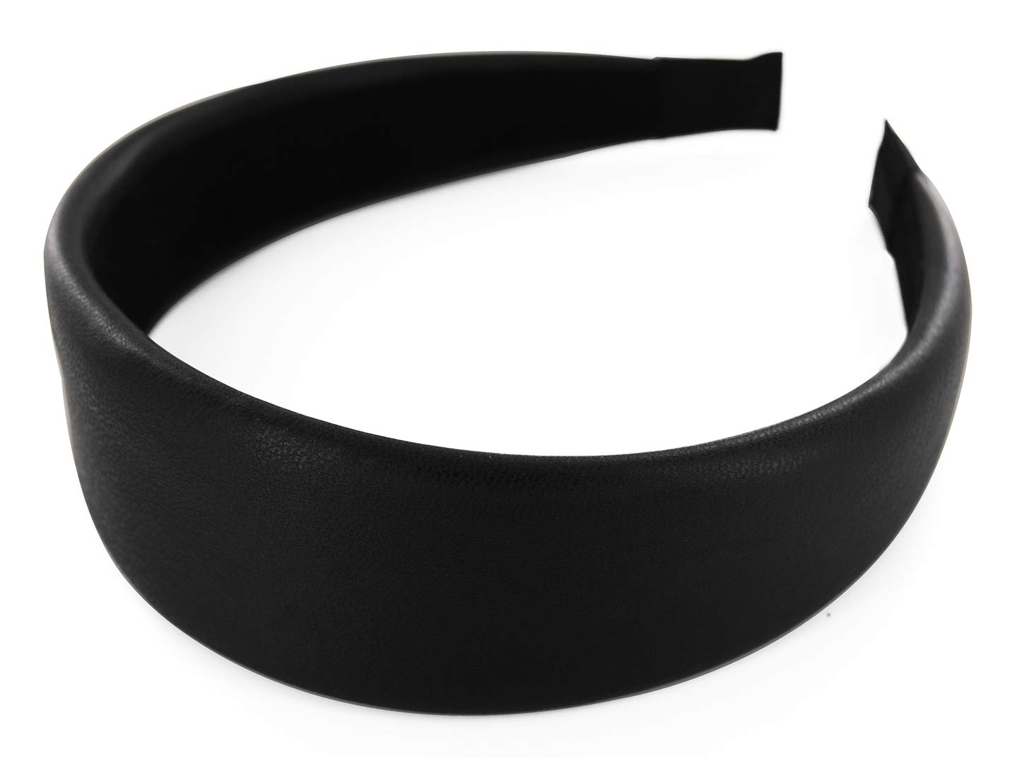 axy HR27C Classic Vintage Leather Headband Series 27C Leather Hair Band (Black)