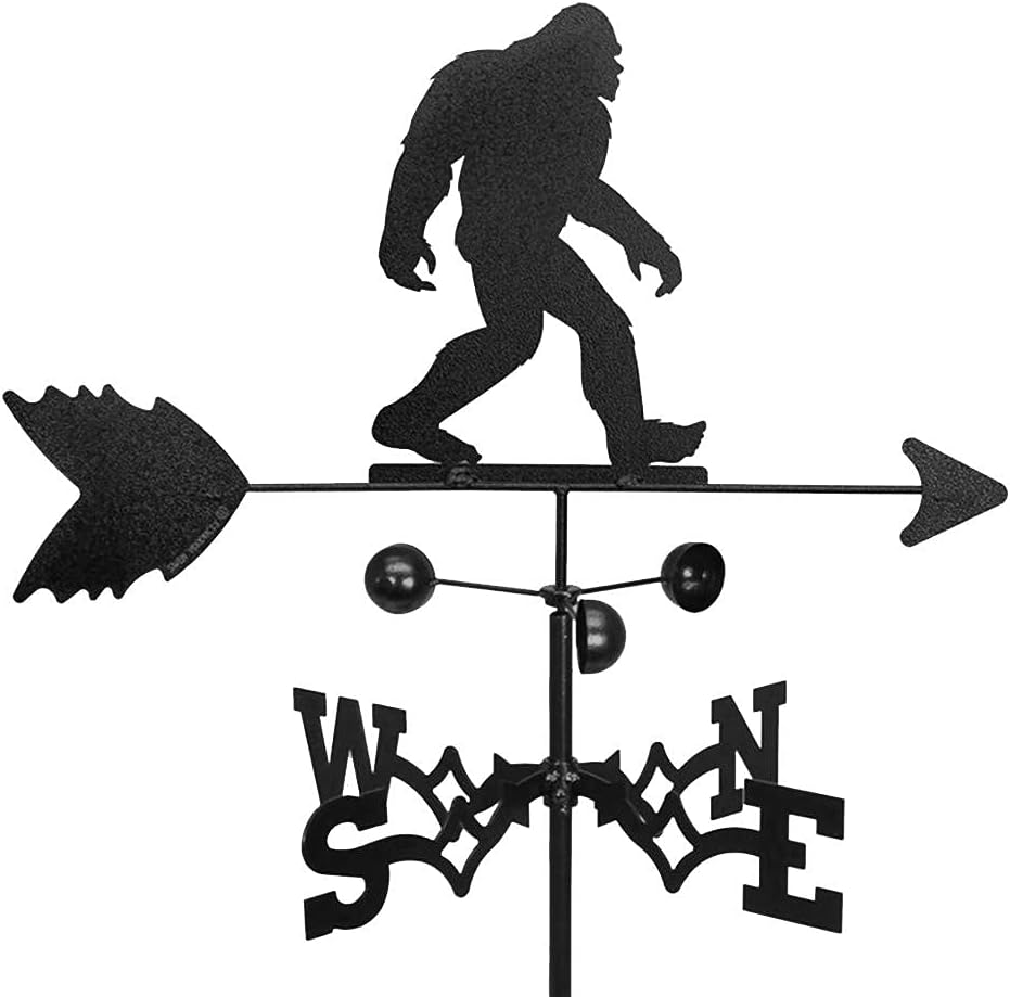 Weathervanes - Wind Vane, Stainless Steel Decorative Weather Vane Architectural Style Garden Decoration Characteristic Rooster Style Weathervane for House Garage and Pavilion (Foot)